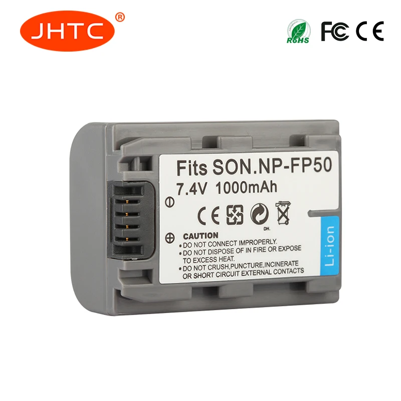 NP-FP50 Батарея для sony NP-FP30 NP-FP60 NP-FP70 NP-FP71 NP-FP90 sony DCR-SX40 SX40R SX41 HDR-CX105 NPFP50 мА/ч. Аккумулятор 1000 мАч