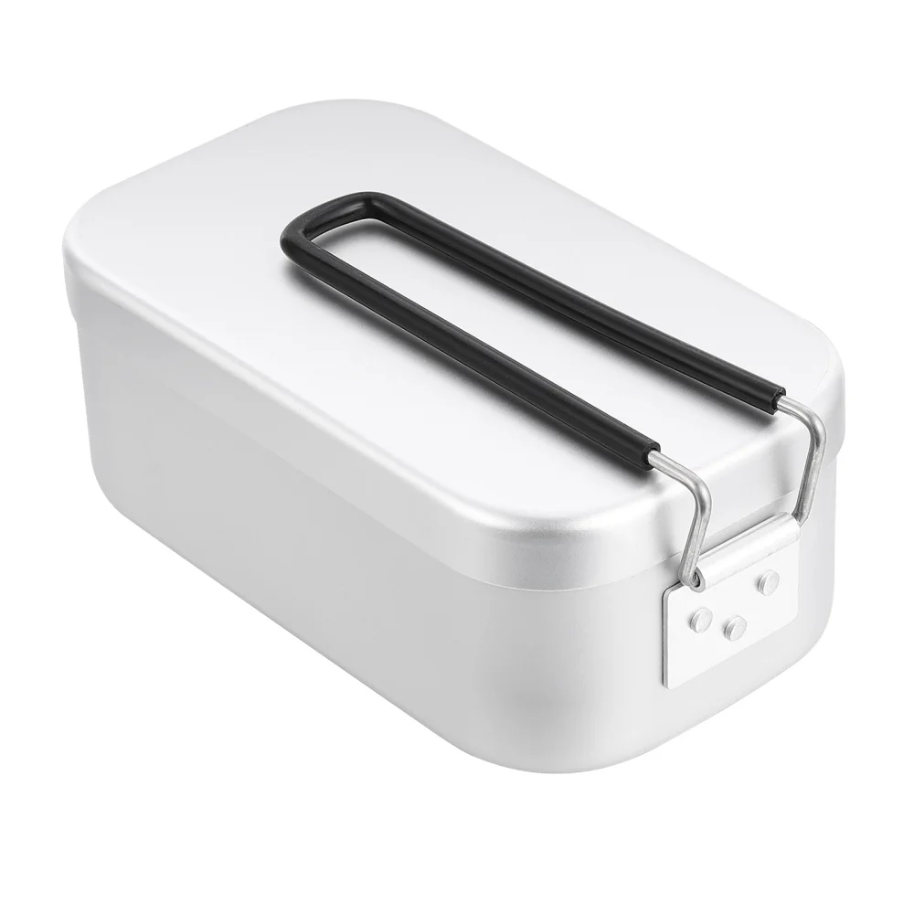 

2Pcs Lunchbox Portable Meal Containers 1-Tier Bento Box with Steaming Rack