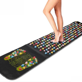 

Drop shipping Imitation Cobblestone Reflexology Walk Stone Pain Relieve Foot Leg Massager Mat Health Care Acupressure Plat