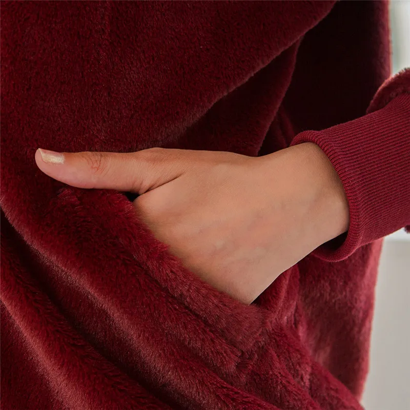 Зимние толстовки женские платье с открытыми плечами большой размер Толстовка Теплый свободный свитер толстовки на молнии куртки Сексуальная серая куртка бархатные толстовки