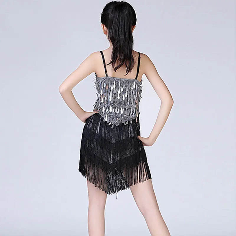 Детское платье для латиноамериканских танцев танцевальные платья девочек