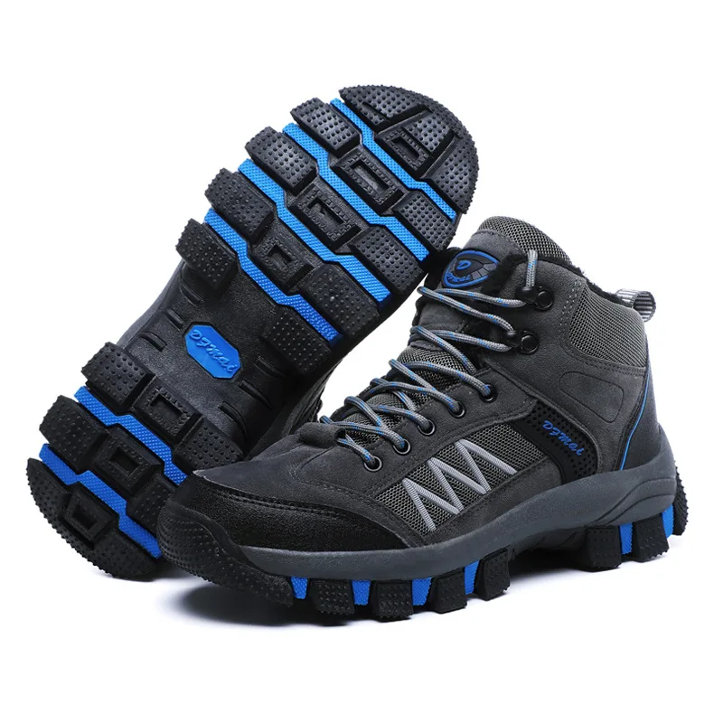秋冬户外加绒保暖登山鞋男