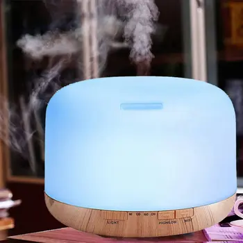 

500ml Essential Oil Diffuser Aromatherapy Remote Control Night Light Fine Fog Humidifier Household Room Decor Car Accessory