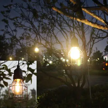 

LumiParty LED Waterproof Solar Power Pendant Light for Outdoor Courtyard Garden Corridor E27 Bulb