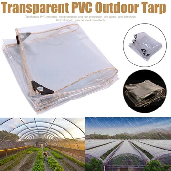 

Transparent PVC Accessories Tarpaulin Outdoor Tarp Rain Protection Greenhouse Garden Plant Agricultural 0.4mm Foldable Balcony