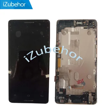 

100% warranty black LCD Screen Display with Touch Digitizer assembly For Infocus m810 m810t With gold frame by free shipping