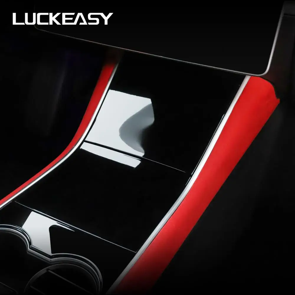 LUCKEASY автомобиль Fip мех центральный контроль боковая защита для Tesla модель 3- защита боковой край пленка протектор наклейки