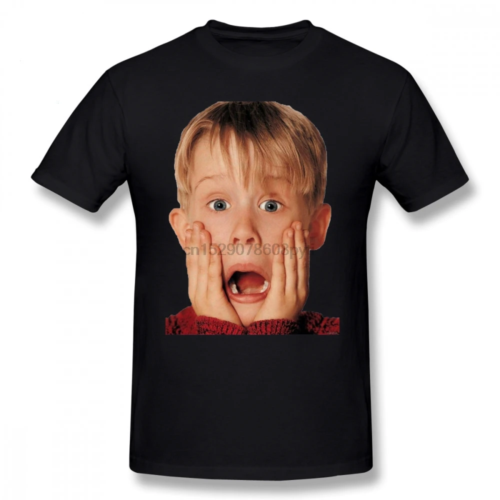 Футболка Alone Macauly Culkin из дома одна футболка Пляжная с коротким рукавом 100 хлопок
