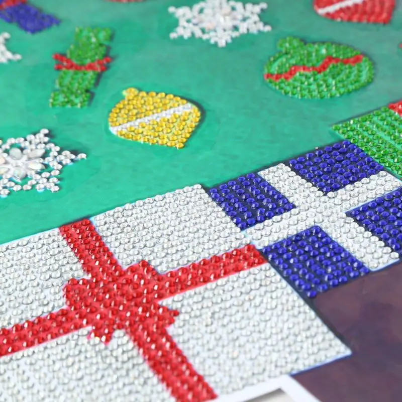 Christmas Diamond Painting Number Kits Windows Wall Sticker Arts Craft for Home Q6PE