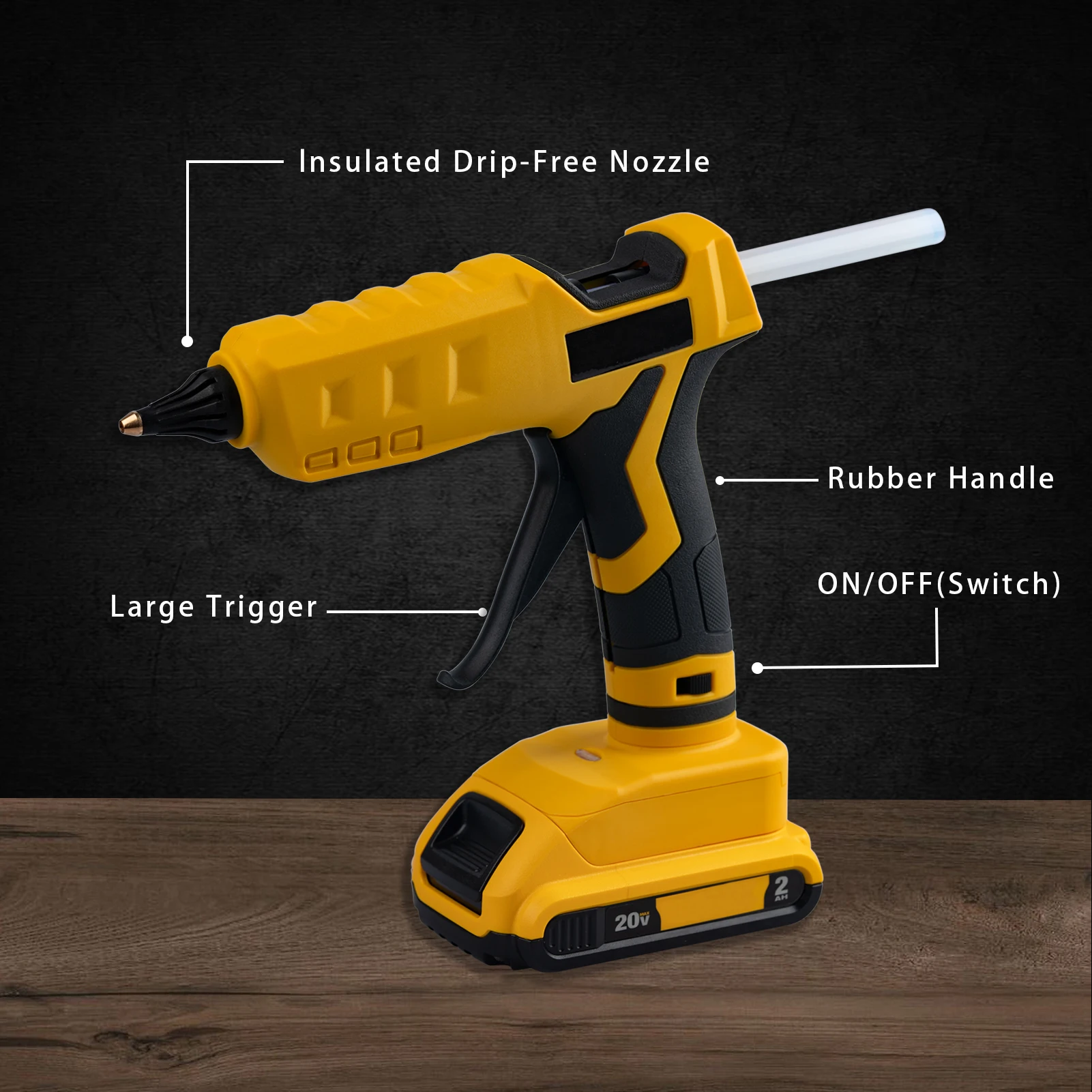 Cordless Hot Glue Gun For Dewalt 18v 