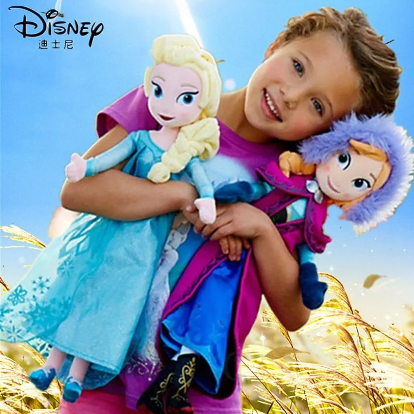 Disney 40 см замороженная 2 королева принцесса Анна Эльза Олаф Мягкая Плюшевая Кукла