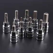 9 pces allen chave soquete com hex bit conjunto 3/8 screwscrewchave de fenda 2-10mm chave de soquete ferramentas hex bit soquetes kit conjunto