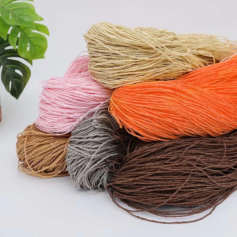 500g 400m 10Colors Raffia Paper Yarn Natural DIY Hat Handbag Purse Basket Rattan Knitting Crochet Material | Дом и сад