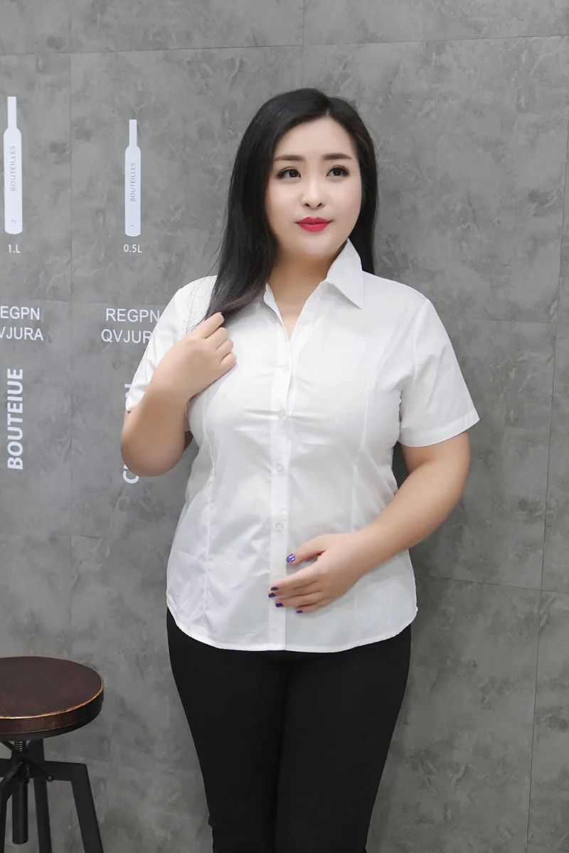 9XL 8XL 7XL 6XL 5XL vetement femme женская рубашка OL белая рубашка офисные женские топы размера плюс сексуальные блузки Рабочая Рубашка M281