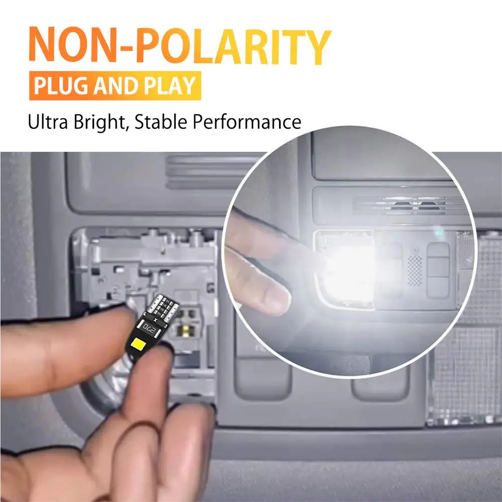 20Pcs Led Canbus W5W T10 Led  6000K 2835SMD ȣ  б    Ʈũ ׸  Ÿ  ȥ