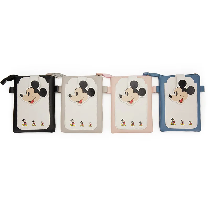 Disney Children's Coin Purse Mickey Mouse Printed PU Leather Material Waterproof Portable Mobile Phone Bag Card Case | Игрушки и