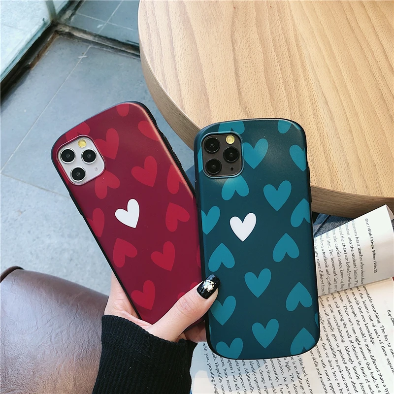 Модный антиосенний чехол для телефона с сердечками для iphone 11promax Xr XSMAX, чехол для iphone 6, 7, 8 Plus, мягкие чехлы IMD
