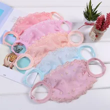 Женская тонкая Солнцезащитная винтажная кружевная маска, Дамская маска PM 2,5, модный темперамент, принт, вышивка, Дамская маска