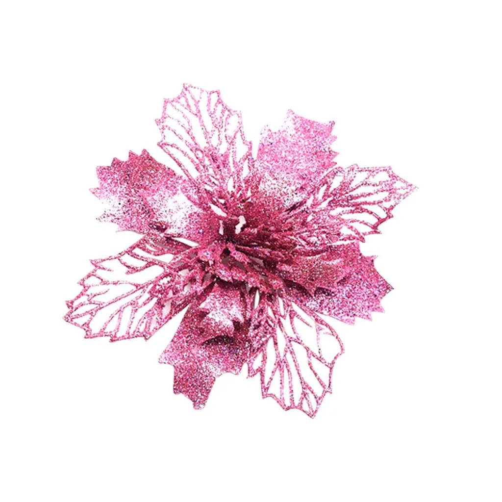 Christmas tree Christmas simulation flower Christmas ornaments tree ornaments 5 pieces PVC Christmas tree home decorations 10.9