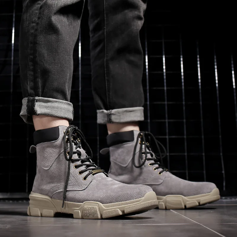 Мужские ботинки Кожаные Ботинки Martin в английском стиле Сезон осень Zapatos De Hombre