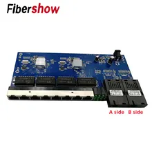 Медиаконвертер волоконно-оптический гигабитный Ethernet коммутатор PCBA 8 RJ45 UTP и 2 SC оптоволоконный порт 10/100/1000M плата PCB