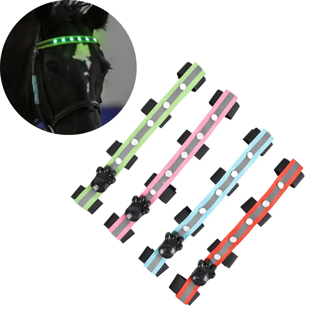 

34Ã—2.5cm Long LED Horse Riding Head Decoration Luminous Tubes Horses Riding Equestrian Saddle Halters Horse Care Products #F5