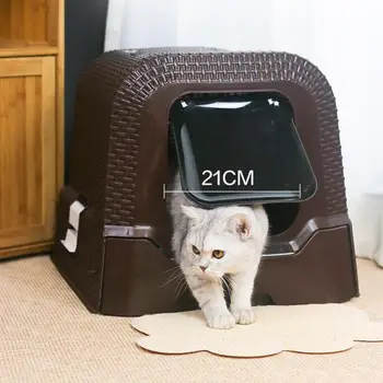 

Drawer-type Cat Sandbox Anti-splash Toilet Full-closed Large Closed Cat Sandbox Cat Dung Basin Deodorization