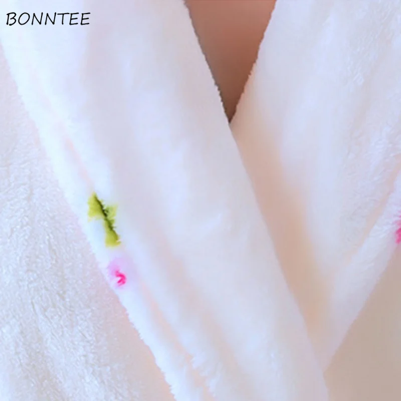 Халаты женские с цветочным принтом теплая зимняя утепленная одежда для сна