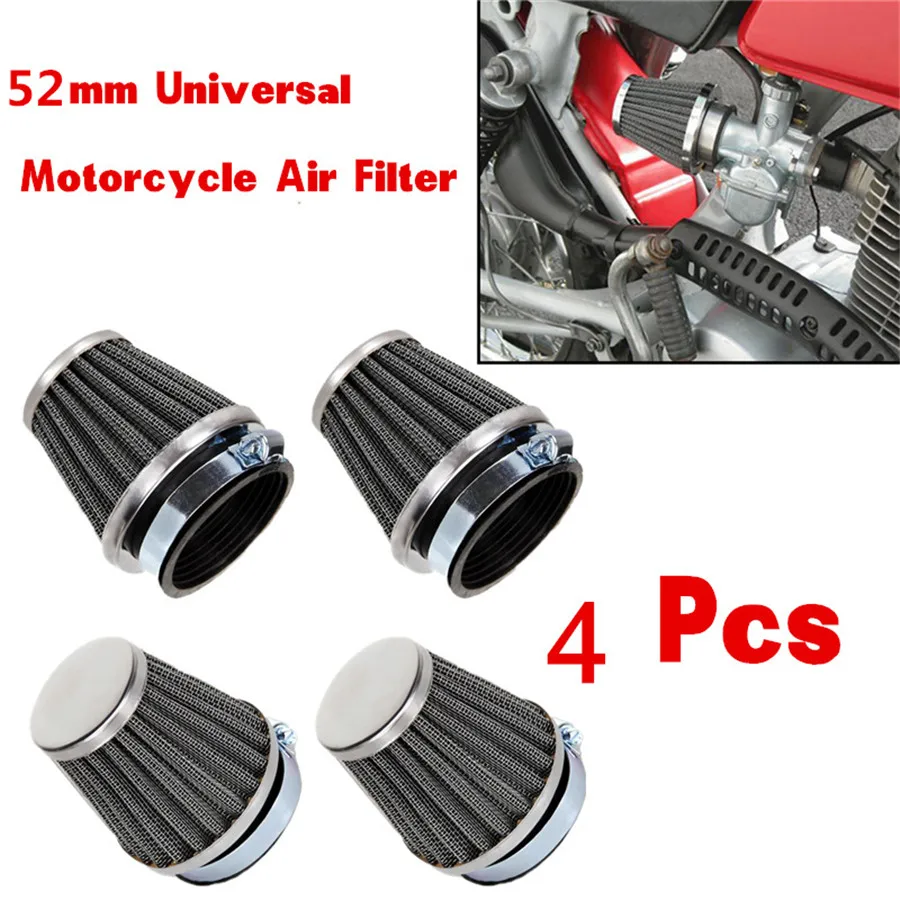 4 pieces 52mm New Black Motorcycle Air Filters For Yamaha XJ650 MAXIM 1980-1983
