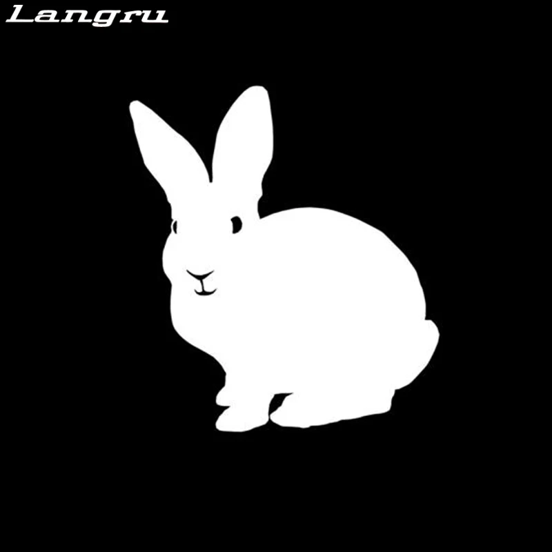 Langru Wise Bunny наклейка на кролика виниловая Милая автомобиль с животными для окна