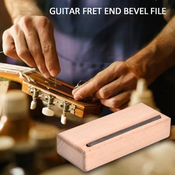 

Hard Maple Guitar Fret End Bevel File 45-degree Bevel Angle Double-cut Mill File Luthier Professional Repair Tools Guitar Parts