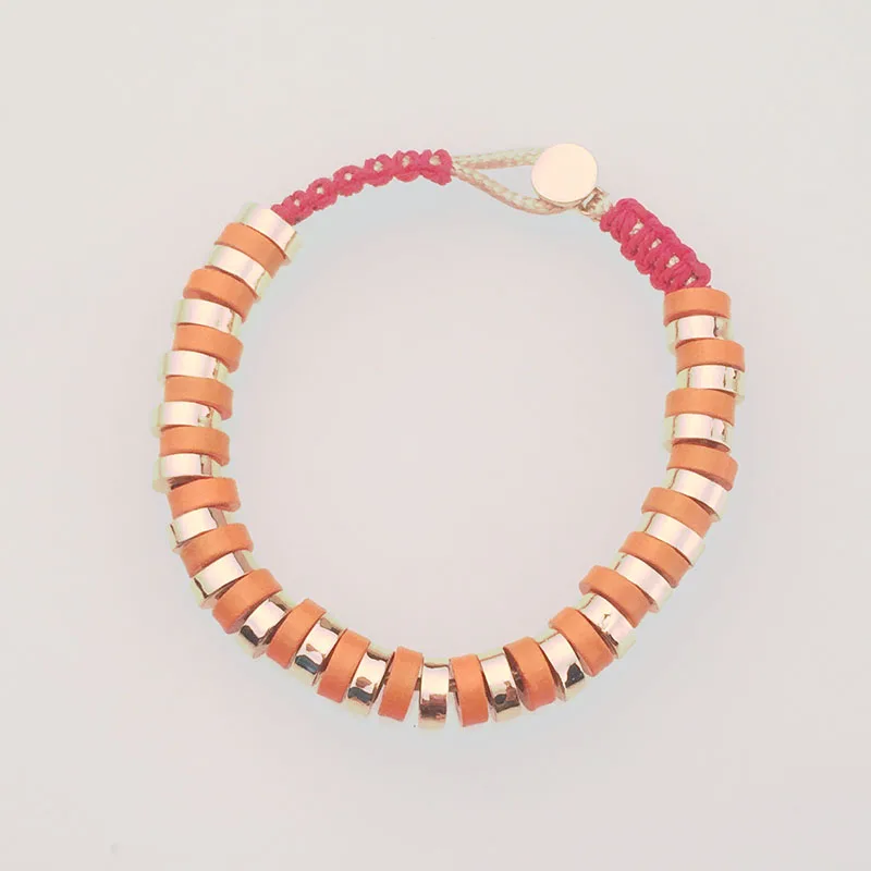 enamel Bracelets Радужный Boho красочный Pulseira Mujer Tila MIYUKI Roxanne Assouling AR эластичный браслет из бисера браслеты для женщин - Окраска металла: enamel Bracelets