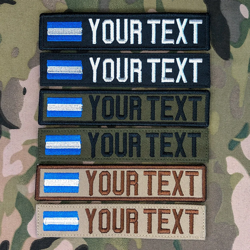 Nastro Con Nome Personalizzato El Salvador Flag Ricamo Patch Hook And Loop Multicam Green Acu Black Tan Emr Aor