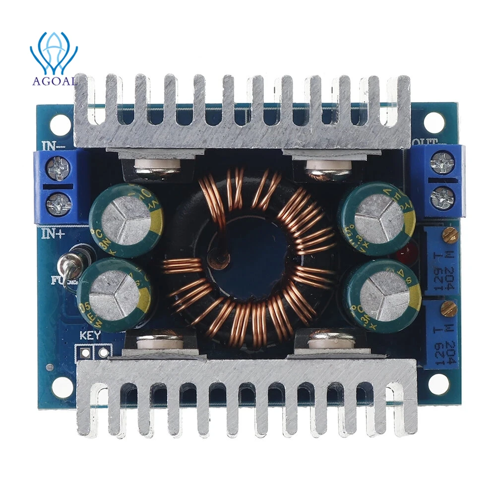 

8A DC5-30V to DC1.25-30V 150KHz Automatic Step Up Step Down Adjustable Power Module Voltage Regulation With Short Circuit Prote