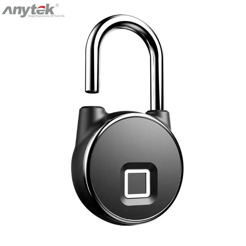 Anytek P22 Умный Замок без ключа с отпечатком пальца USB Перезаряжаемый IP65 Водонепроницаемый Противоугонный замок для безопасности двери левый Потяните