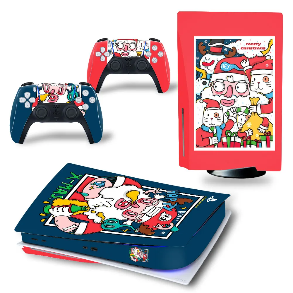 Merry christmas PS5 Console Controllers Sticker For PS5 Vinyl Sticker For Sony PlayStation 5 PS5