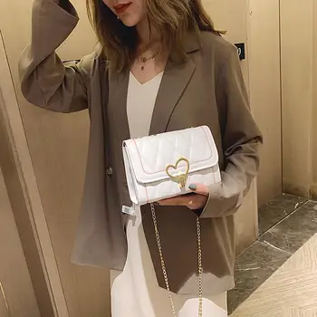 

Hot Sale Shoulder Bag Delicate Texture PU Leather Messenger Bag Women Chain Shoulder Crossbody Casual Flap Purse Daily Shopping