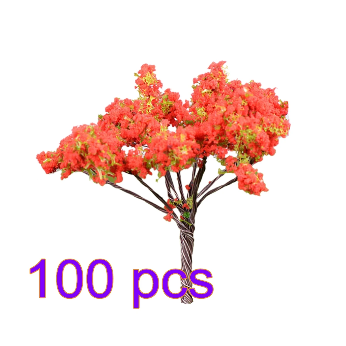 20/50/100 шт 6,7 см Хо 1: 85 весы Delonix Regia модель ж/д Архитектура диорама Дерево Набор «сделай сам» для пейзаж - Цвет: 100pcs