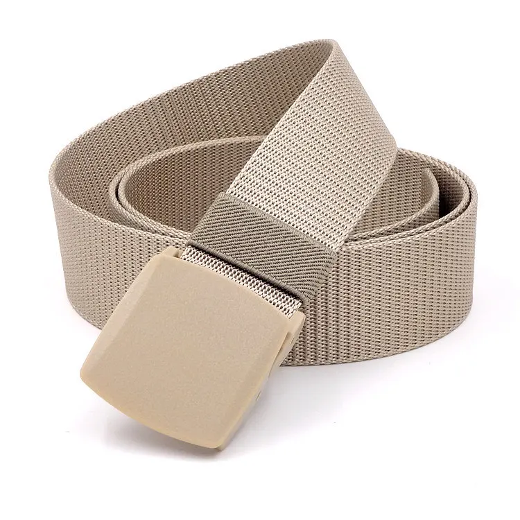 New Canvas Military Training Belt Men's Women's Automatic Smooth Buckle Belts Outdoor Tactical Nylon Leisure Belt Cintos