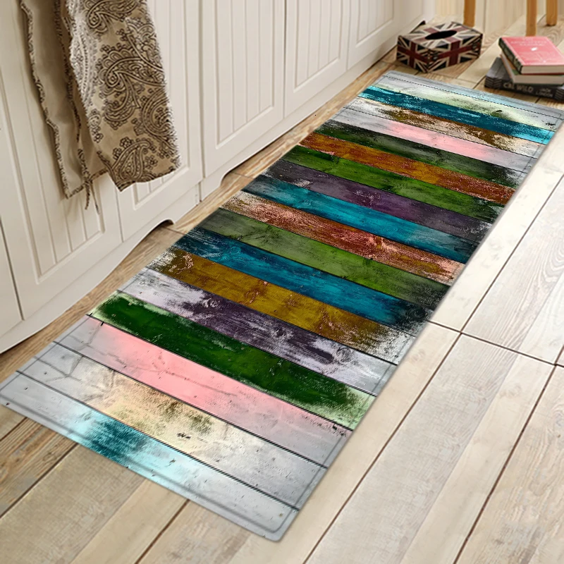 Malen Refrein marge Colorful Wood Grain Floor Mat Carpet Entrance Doormat Outdoor Printed Floor  Rug For Living Rooms Bedroom Kitchen Mat In Hallway - Mat - AliExpress