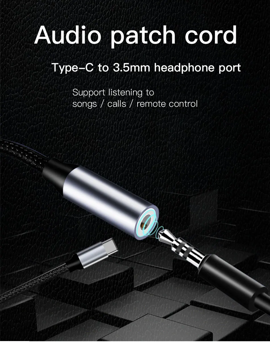 !ACCEZZ USB Type-C Male to 3.5mm Jack Earphone Adapter Calling Listening Aux Audio Cable For Xiaomi Mi 6 8 Huawei P20 Lite Mate 20 Nexus (1)