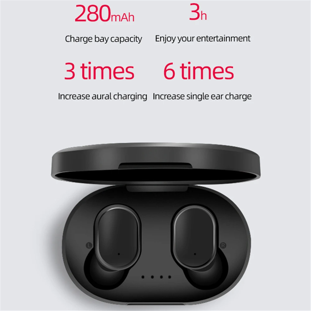 Original A6S TWS Bluetooth Earphones Bluetooth 5.0 Stereo Earbuds With Mic AI Control for Xiaomi Huawei iPhone PK Redmi Airdots (2)