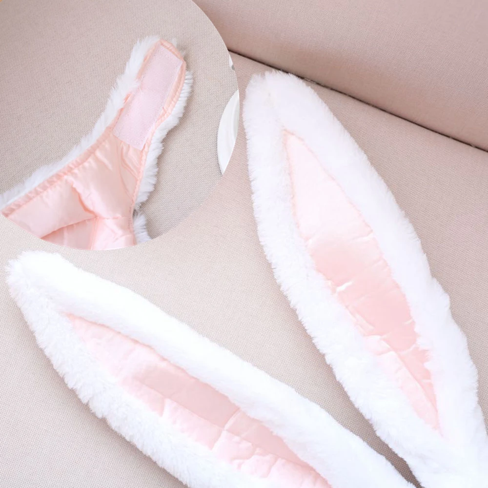 Bunny Ears Hat Bunny Hat Hood With Earflaps Halloween Party Cosplay Women Girls Long Cap Plush Rabbit Ears Rabbit