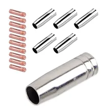 Chalumeau de Contact de soudage MIG, 0.8mm, 15 pièces, consommables pour rillon, Riland, Jasic, MB15