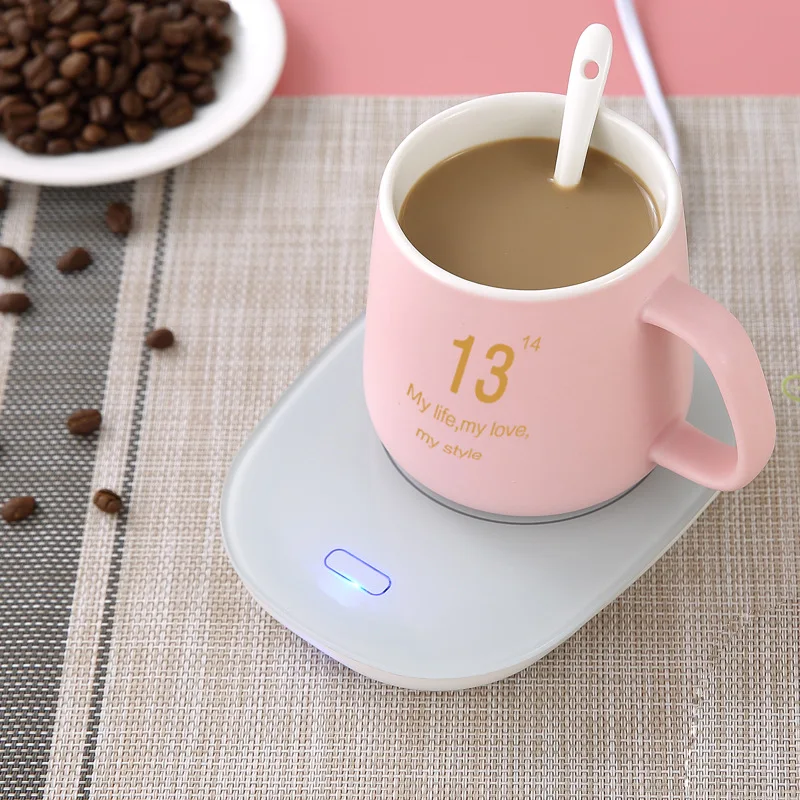 Portable 55-Degree Heating Coasters New Style Creative Coffee Cup Warmers Strange New Household Insulated Coaster Gift Customiza