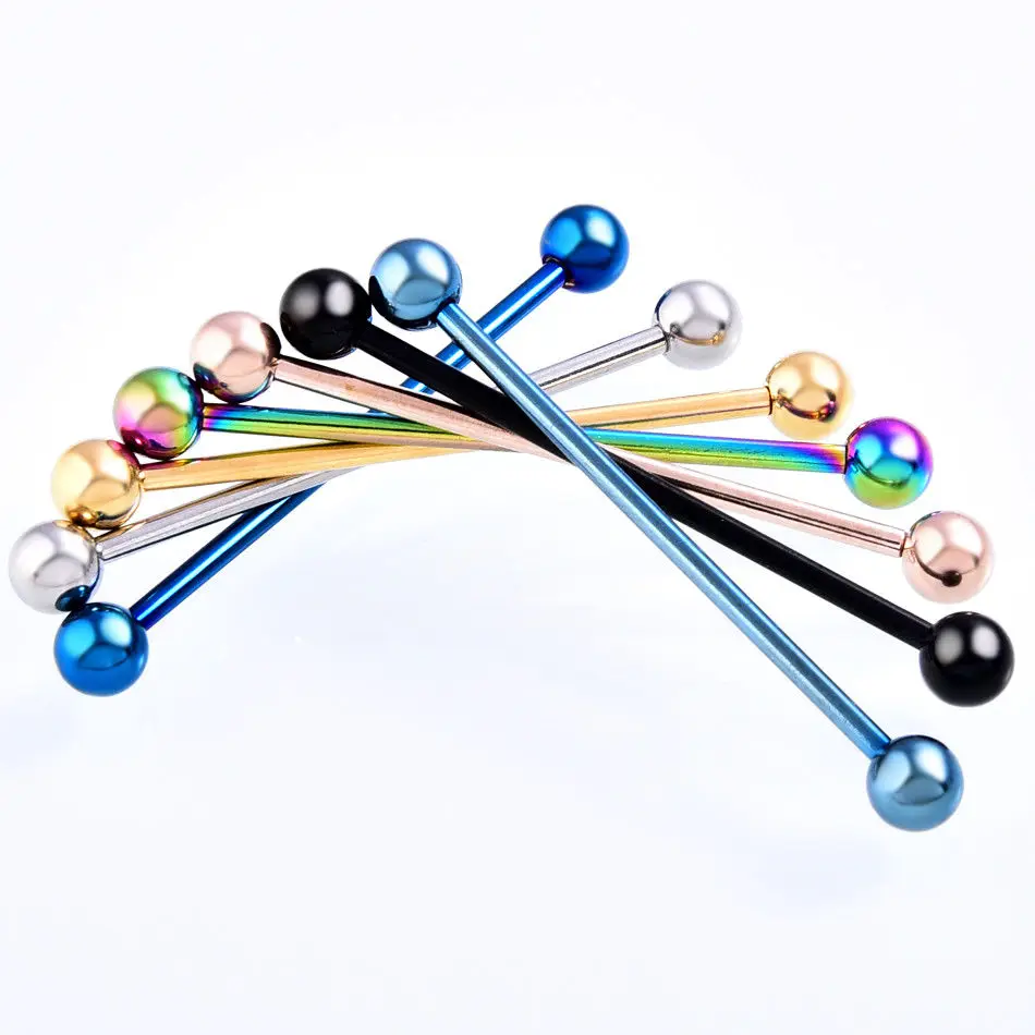 Серьги гвоздики для пирсинга 1 шт. хирургическая сталь анодированные