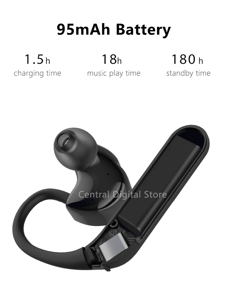 TWS Bluetooth 5,0, ушные крючки, спортивные наушники для бега, шумоподавление, микрофон, стерео, HiFi, бас, IPX7, водонепроницаемые наушники, наушники