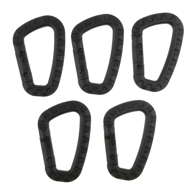 5PCS D-Ring Quick Link Carabiner Spring Snap Hook Clip Keyring Hanging Buckles