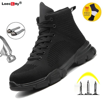 

Drop Shipping Sneakers Men Work-Shoes Steel Men's Toe-Protective Puncture-Proof Anti-Smashing Outdoor