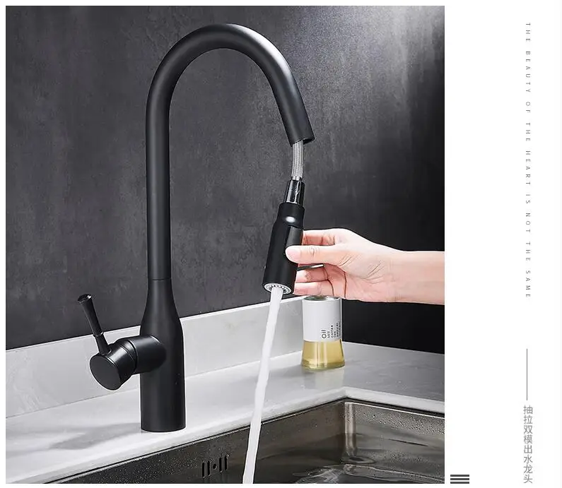 Vidric Newly Arrival Pull Out Kitchen Faucet Chrome/white/black Sink Mixer Tap 360 degree rotation kitchen mixer taps Kitchen Ta